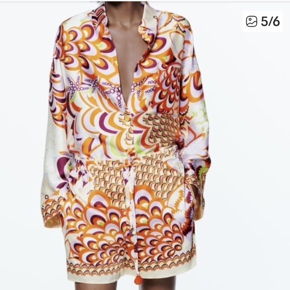 Zara Other - Zara Retro Print Two-Piece Set | Boho Chic Size L